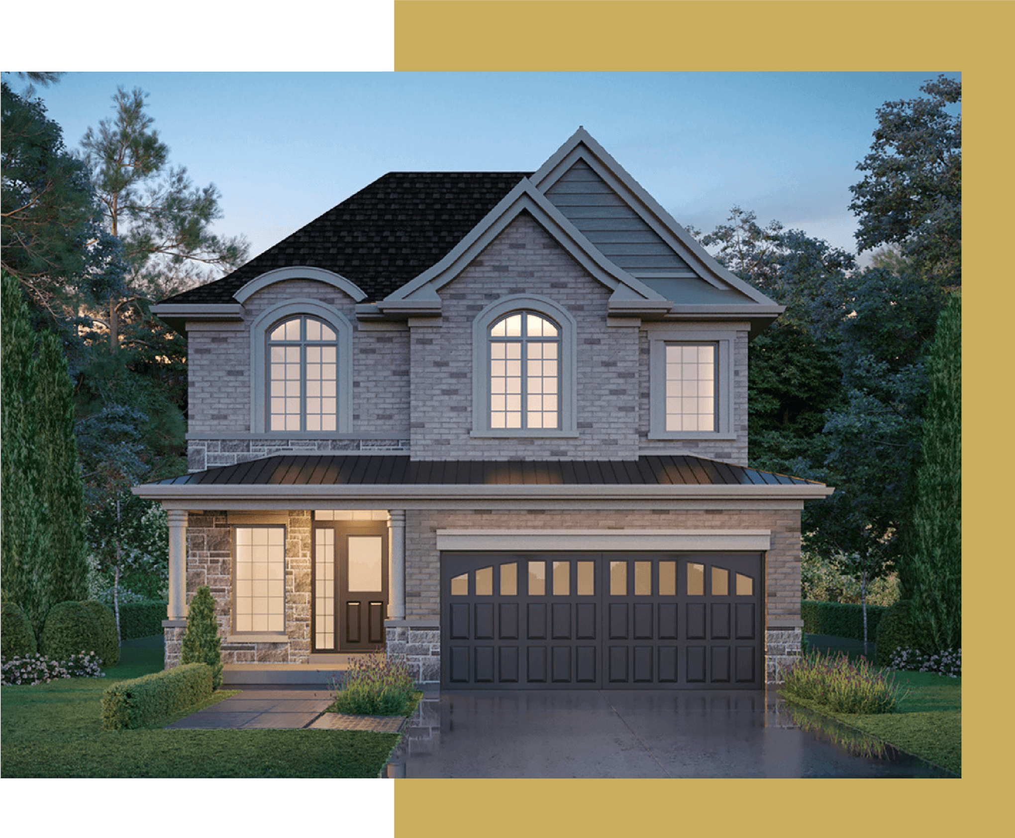 detached home night